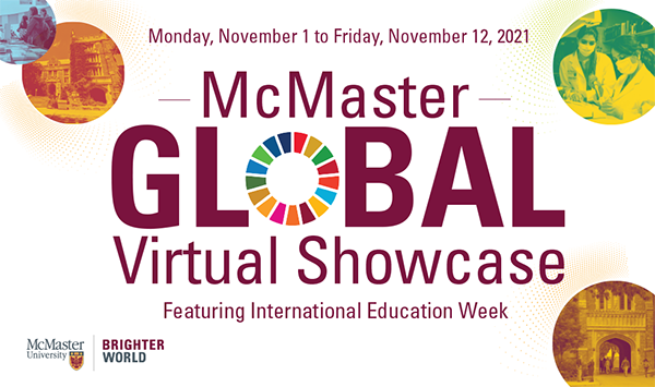 Header Graphic for the McMaster Global Showcase Panel